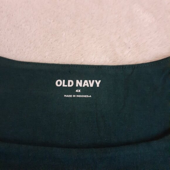 Old Navy NWT Women's Size 4X Dark Green Double-Layer Scoop-Neck Tank Bodysuit - Picture 3 of 11